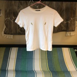 BRANDY MELVILLE LIGHTNING BOLT CROP TEE